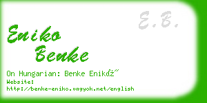 eniko benke business card